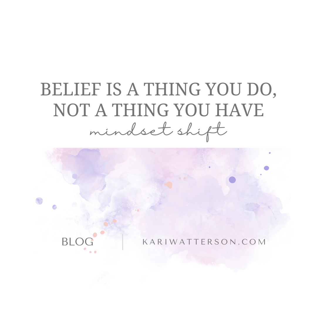 Belief Is a Choice, Not a Thing